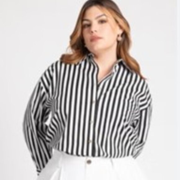 plus SZ  Button Down Roll-up 3/4 Sleeves Lapel Collar Shirt  sz 1X Velvet Heart - Picture 1 of 15